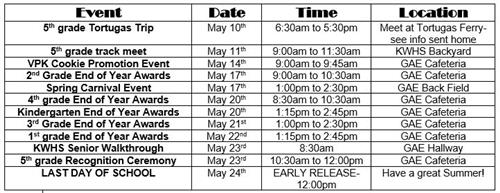 EOY Events